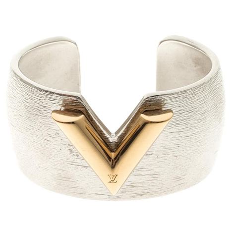 lv essential v bracelet|louis vuitton v bracelet silver.